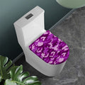 Dark Purple Camouflage Print Toilet Lid Cover