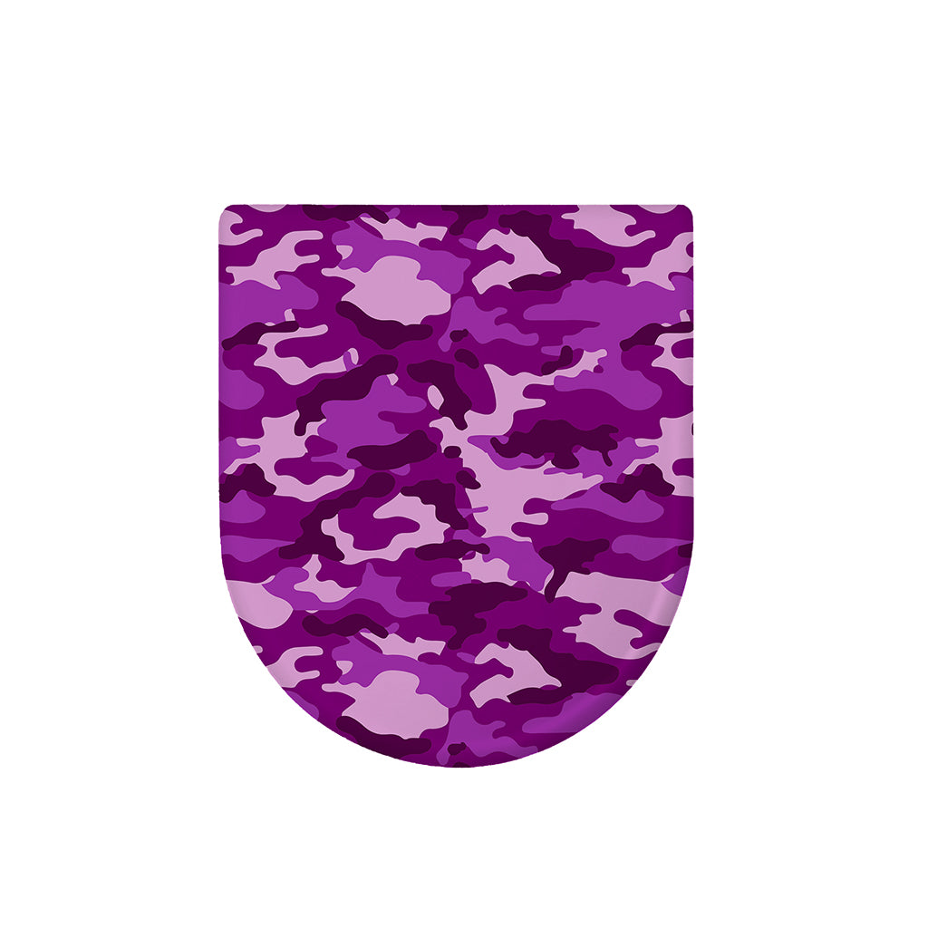 Dark Purple Camouflage Print Toilet Lid Cover