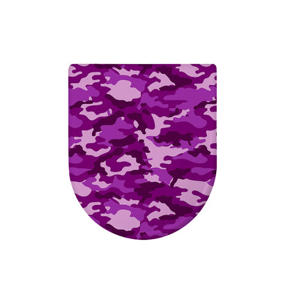 Dark Purple Camouflage Print Toilet Lid Cover