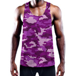 Dark Purple Camouflage Print Training Tank Top