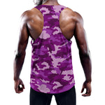 Dark Purple Camouflage Print Training Tank Top