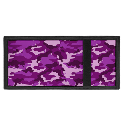 Dark Purple Camouflage Print Trifold Wallet