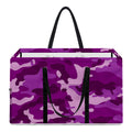 Dark Purple Camouflage Print Utility Tote Bag