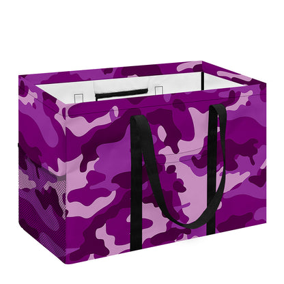 Dark Purple Camouflage Print Utility Tote Bag