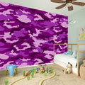 Dark Purple Camouflage Print Wall Sticker