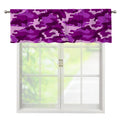 Dark Purple Camouflage Print Window Valance