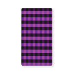 Dark Purple Check Pattern Print Baby Crib Sheet