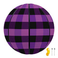 Dark Purple Check Pattern Print Basketball