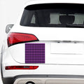 Dark Purple Check Pattern Print Car Sticker
