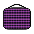Dark Purple Check Pattern Print Classic Bible Case