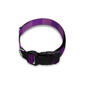 Dark Purple Check Pattern Print Dog Collar