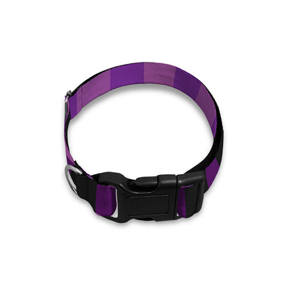 Dark Purple Check Pattern Print Dog Collar