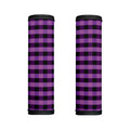 Dark Purple Check Pattern Print Handle Covers