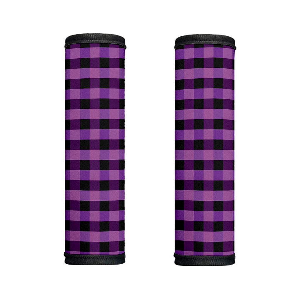 Dark Purple Check Pattern Print Handle Covers