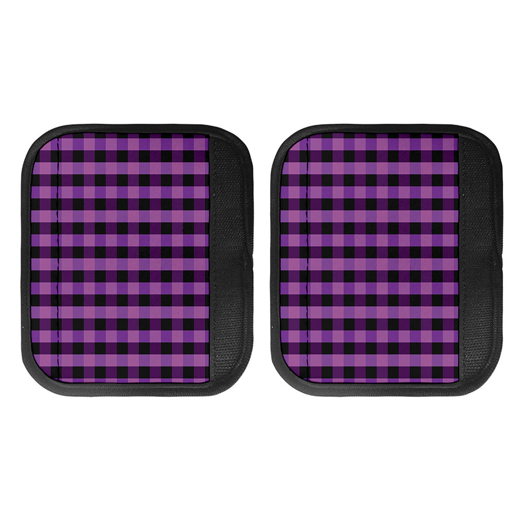 Dark Purple Check Pattern Print Handle Covers