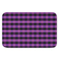 Dark Purple Check Pattern Print Indoor Door Mat