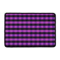 Dark Purple Check Pattern Print Kitchen Mat