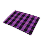 Dark Purple Check Pattern Print Pet Cooling Mat Cover