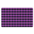 Dark Purple Check Pattern Print Polyester Doormat
