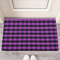 Dark Purple Check Pattern Print Rubber Doormat