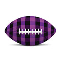 Dark Purple Check Pattern Print Rugby Ball