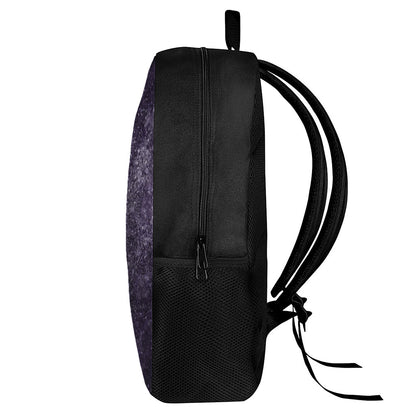 Dark Purple Cosmos Galaxy Space Print 17 Inch Backpack