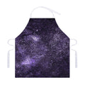 Dark Purple Cosmos Galaxy Space Print Adjustable Apron