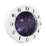 Dark Purple Cosmos Galaxy Space Print Alarm Clock