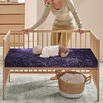 Dark Purple Cosmos Galaxy Space Print Baby Crib Sheet