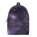 Dark Purple Cosmos Galaxy Space Print School Backpack