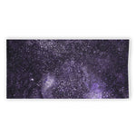 Dark Purple Cosmos Galaxy Space Print Beach Towel