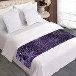 Dark Purple Cosmos Galaxy Space Print Bed Runner