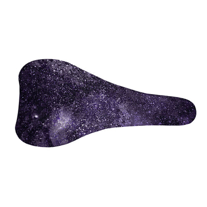 Dark Purple Cosmos Galaxy Space Print Bicycle Seat Cover