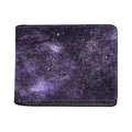 Dark Purple Cosmos Galaxy Space Print Bifold Wallet