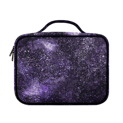 Dark Purple Cosmos Galaxy Space Print Briefcase Bible Bag