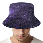 Dark Purple Cosmos Galaxy Space Print Bucket Hat