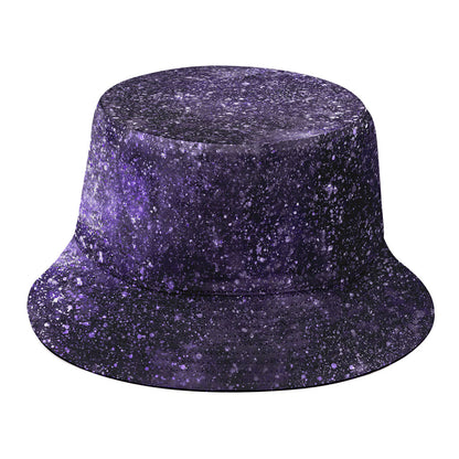 Dark Purple Cosmos Galaxy Space Print Bucket Hat