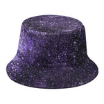 Dark Purple Cosmos Galaxy Space Print Bucket Hat