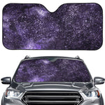 Dark Purple Cosmos Galaxy Space Print Car Windshield Sun Shade