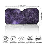 Dark Purple Cosmos Galaxy Space Print Car Windshield Sun Shade