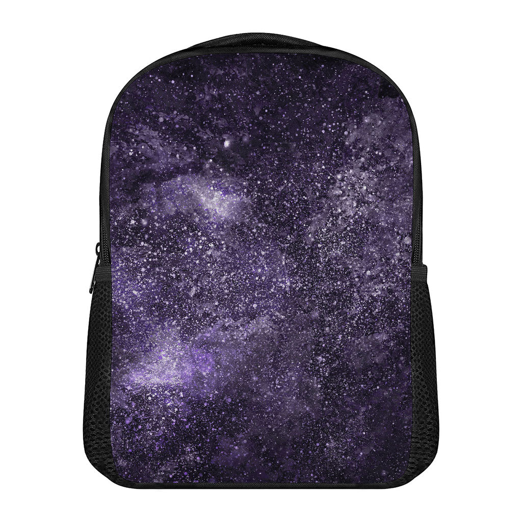 Dark Purple Cosmos Galaxy Space Print Casual Backpack