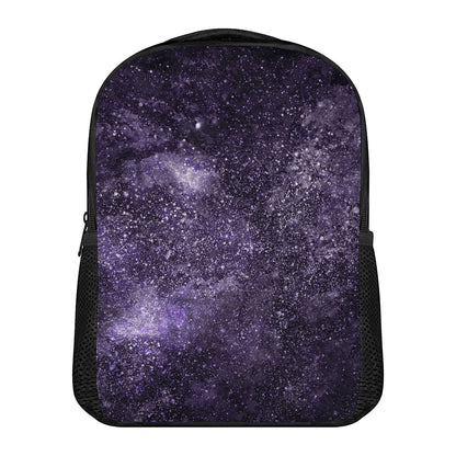 Dark Purple Cosmos Galaxy Space Print Casual Backpack