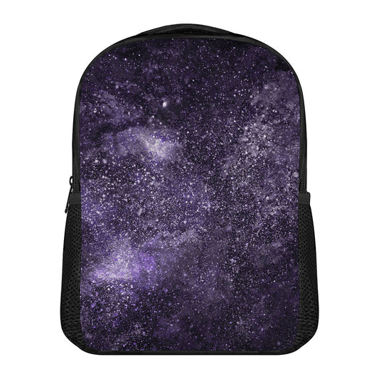 Dark Purple Cosmos Galaxy Space Print Casual Backpack