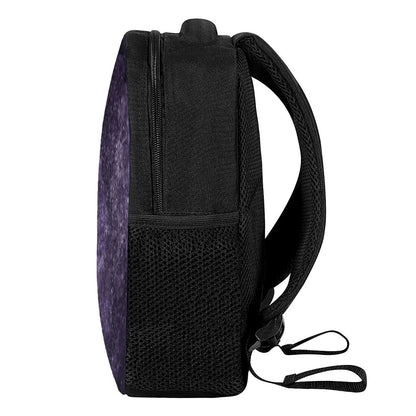 Dark Purple Cosmos Galaxy Space Print Casual Backpack