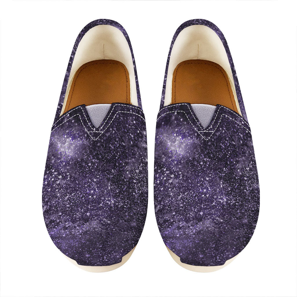 Dark Purple Cosmos Galaxy Space Print Casual Shoes