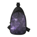 Dark Purple Cosmos Galaxy Space Print Sling Bag