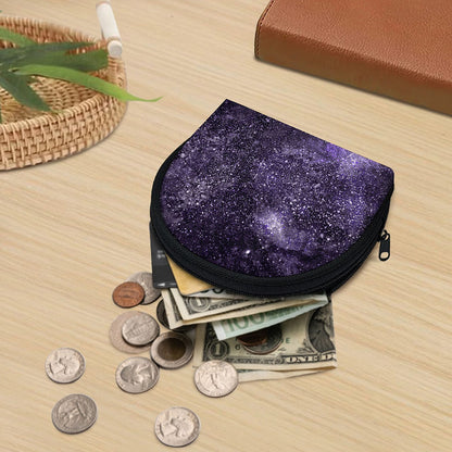 Dark Purple Cosmos Galaxy Space Print Coin Purse