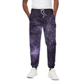 Dark Purple Cosmos Galaxy Space Print Cotton Sweatpants