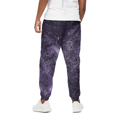 Dark Purple Cosmos Galaxy Space Print Cotton Pants