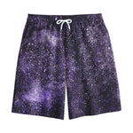 Dark Purple Cosmos Galaxy Space Print Cotton Shorts